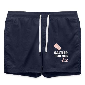Salzliebhaber Natriumabhängiger Nacl Meme - Badeshorts - French Navy - Vorne - AI Model Male 185 light (185cm)