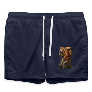 Randonnée Tigre - Short de bain - bleu marine - Devant - AI Model Male 185 light (185cm)