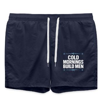 Kaltes Duschen Mentale Härte Kälteexposition - Badeshorts - French Navy - Vorne - AI Model Male 185 light (185cm)