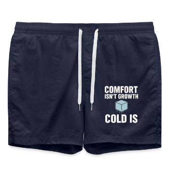 Kaltes Duschen Mentale Härte Kälteexposition - Badeshorts - French Navy - Vorne - AI Model Male 185 light (185cm)
