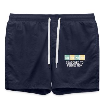 Salzliebhaber Natriumabhängiger Nacl Meme - Badeshorts - French Navy - Vorne - AI Model Male 185 light (185cm)
