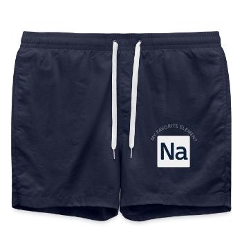 Salzliebhaber Natriumabhängiger Nacl Meme - Badeshorts - French Navy - Vorne - AI Model Male 185 light (185cm)