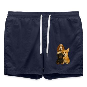 Chien Chiens Chiens mignons - Short de bain - bleu marine - Devant - AI Model Male 185 light (185cm)