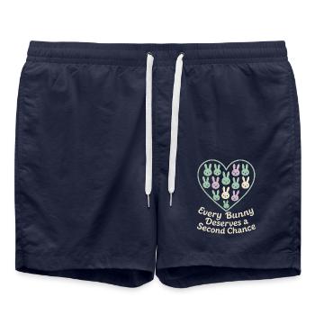 Bunny Mama Kaninchenrettung Adoptiere, Kaufe - Badeshorts - French Navy - Vorne - AI Model Male 185 light (185cm)
