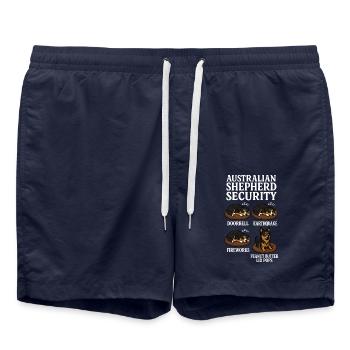 Australischer Schäferhund - Badeshorts - French Navy - Vorne - AI Model Male 185 light (185cm)