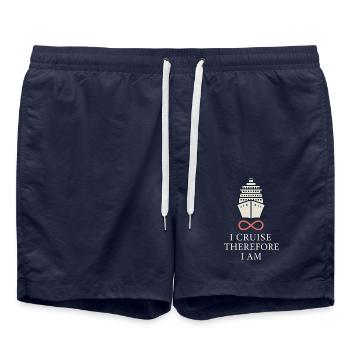 Cruise Addict Funny Cruise Loyalty Ocean - Swim Trunks - french navy - Front - AI Model Male 185 light (185cm)