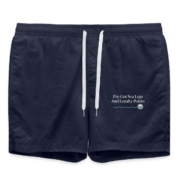 Cruise Addict Funny Cruise Loyalty Ocean - Swim Trunks - french navy - Front - AI Model Male 185 light (185cm)