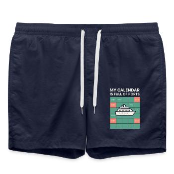 Cruise Addict Funny Cruise Loyalty Ocean - Swim Trunks - french navy - Front - AI Model Male 185 light (185cm)