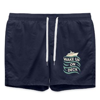 Cruise Addict Funny Cruise Loyalty Ocean - Swim Trunks - french navy - Front - AI Model Male 185 light (185cm)