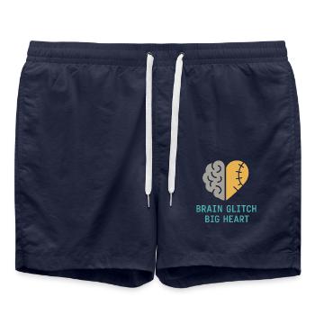 Survivant d’une lésion cérébrale neuro-résiliente - Short de bain - bleu marine - Devant - AI Model Male 185 light (185cm)