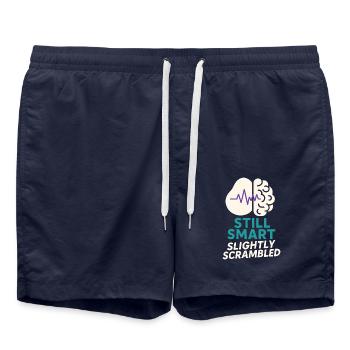 Hirnverletzungsüberlebender Neuro-resiliente - Badeshorts - French Navy - Vorne - AI Model Male 185 light (185cm)