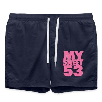 Doux 53 - Short de bain - bleu marine - Devant - AI Model Male 185 light (185cm)