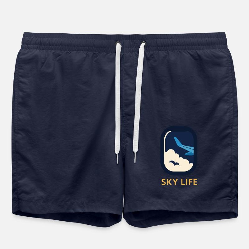 Flugbegleiter Kabinencrew Leben Luftfahrt - Badeshorts - French Navy