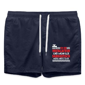 Installateur wenn ich sarkastisch werde wirds - Badeshorts - French Navy - Vorne - AI Model Male 185 light (185cm)