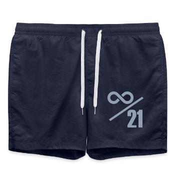 Bitcoin 21 Million Limit – Infinitely Valuable - Swim Trunks - french navy - Front - AI Model Male 185 light (185cm)