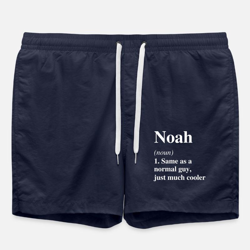 Noah Definition Cooler Name Spruch Geschenk - Badeshorts - French Navy