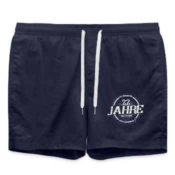 22 Jahre so gut auszusehen Geburtstag - Badeshorts - French Navy - Vorne - AI Model Male 185 light (185cm)