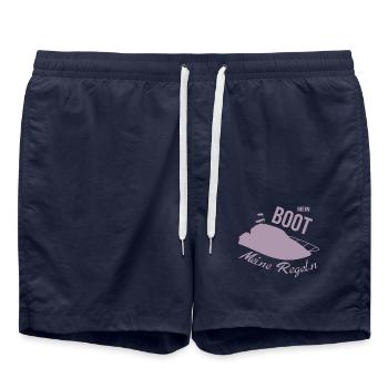 Mein Boot meine Regeln Motorboot - Badeshorts - French Navy - Vorne - AI Model Male 185 light (185cm)