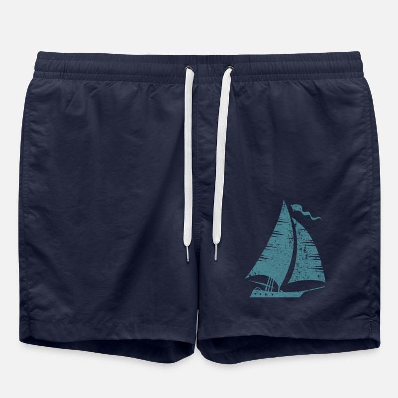 Sailboat Sailing Sailors - Swim Trunks - french navy