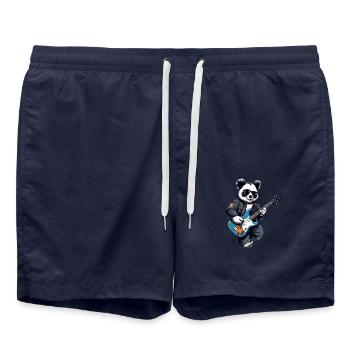 Panda guitarist bassist - Swim Trunks - french navy - Front - AI Model Male 185 light (185cm)