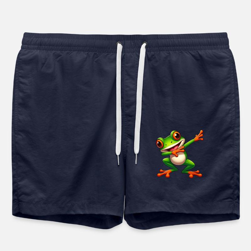 Cool Frog Dabbing Toad Style - Swim Trunks - french navy