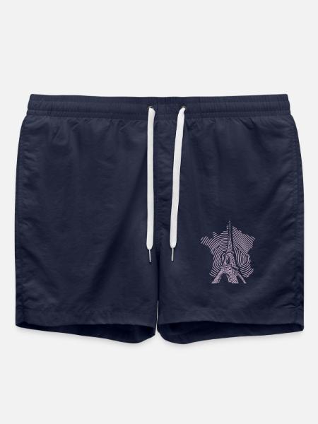 Tour Eiffel Silhouette Minimaliste Paris - Short de bain - bleu marine