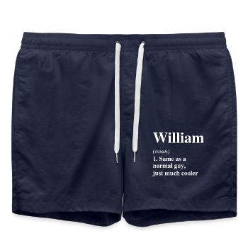 William Definition Cool Name Saying Gift - Swim Trunks - french navy - Front - AI Model Male 185 light (185cm)
