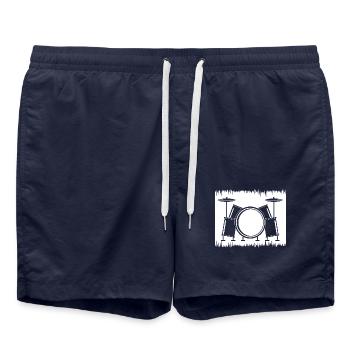Cadeaux de batteur de batterie - Short de bain - bleu marine - Devant - AI Model Male 185 light (185cm)
