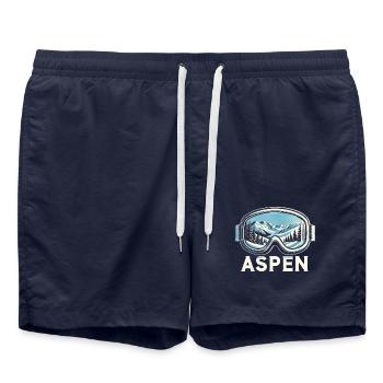 Aspen Wintersport Skifahren Snowboarden Skibrille - Badeshorts - French Navy - Vorne - AI Model Male 185 light (185cm)