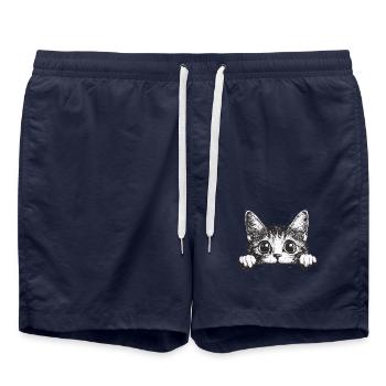 Katze - Badeshorts - French Navy - Vorne - AI Model Male 185 light (185cm)