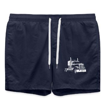 LKW Fahrer LKW Laster - Badeshorts - French Navy - Vorne - AI Model Male 185 light (185cm)