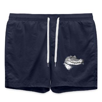 Krokodil - Badeshorts - French Navy - Vorne - AI Model Male 185 light (185cm)
