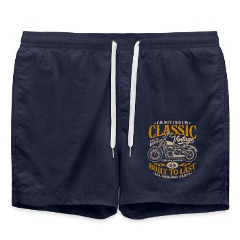Millésime 1961 Born Moto Cadeau d’anniversaire - Short de bain - bleu marine - Devant - AI Model Male 185 light (185cm)