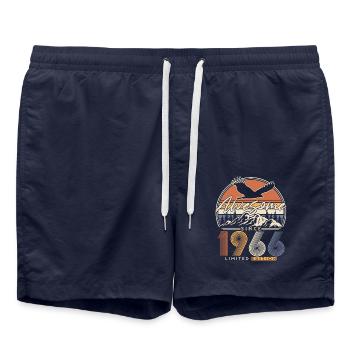 Vintage 1966 Vintage Retro Birthday Gift - Swim Trunks - french navy - Front - AI Model Male 185 light (185cm)