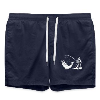 Cadeaux de conception de pêche à la mouche à la - Short de bain - bleu marine - Devant - AI Model Male 185 light (185cm)