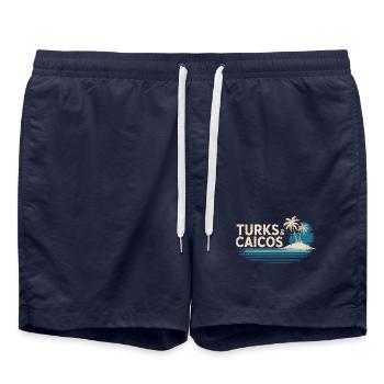 Turks- und Caicosinseln - Badeshorts - French Navy - Vorne - AI Model Male 185 light (185cm)