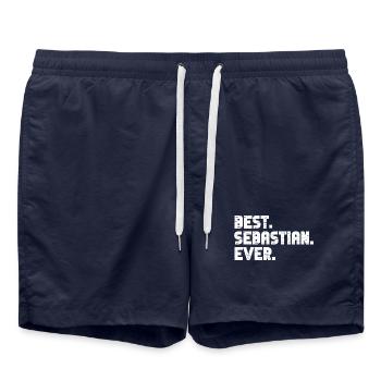 Best Sebastian Ever Friend Gift Saying - Swim Trunks - french navy - Front - AI Model Male 185 light (185cm)