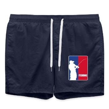 Perfect Angler - Fishing - Angler Gift - Swim Trunks - french navy - Front - AI Model Male 185 light (185cm)