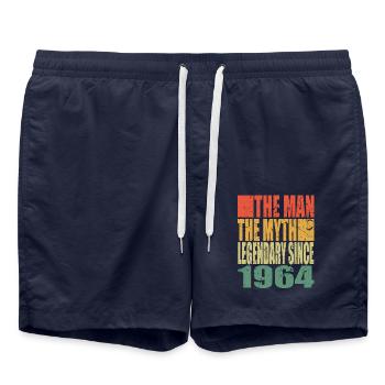 Born 1964 The Man The Myth Birthday - Swim Trunks - french navy - Front - AI Model Male 185 light (185cm)