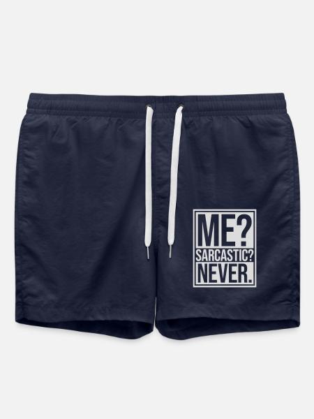 me sarcastic never quote - Swim Trunks - french navy