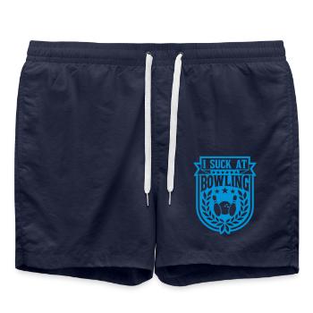 I suck at bowling - Swim Trunks - french navy - Front - AI Model Male 185 light (185cm)