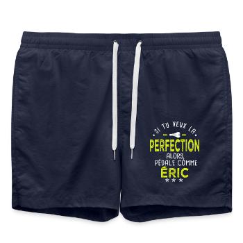 eric si tu veux la perfection à vélo cycliste - Short de bain - bleu marine - Devant - AI Model Male 185 light (185cm)