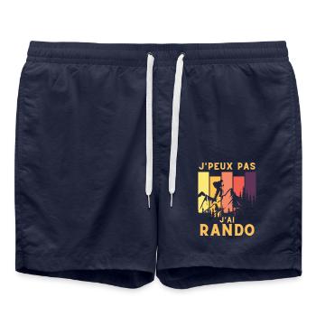 randonnée rando - Short de bain - bleu marine - Devant - AI Model Male 185 light (185cm)