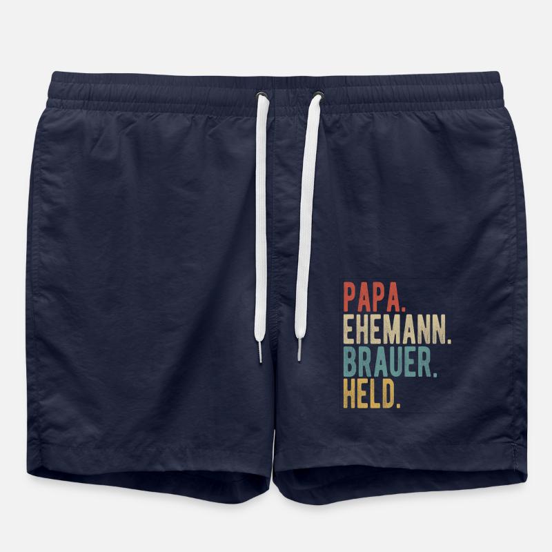 Brauer Papa Ehemann Held - Badeshorts - French Navy