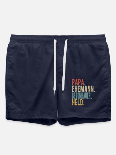 Betonbauer Papa Ehemann Held - Badeshorts - French Navy