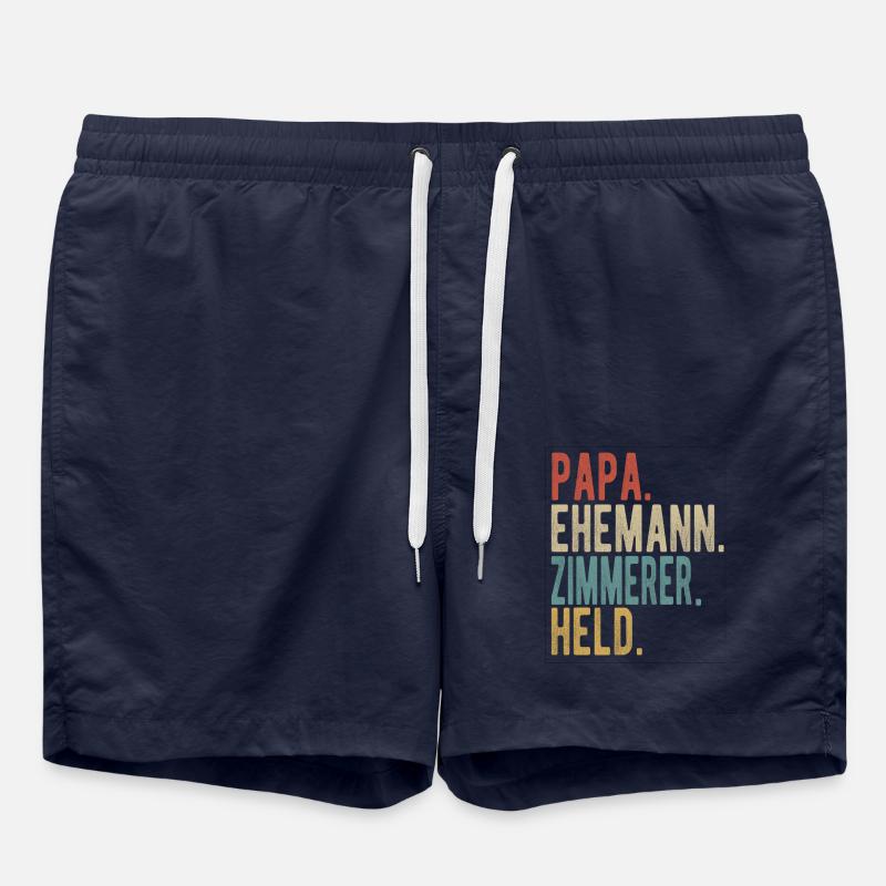 Zimmerer Papa Ehemann Held - Badeshorts - French Navy