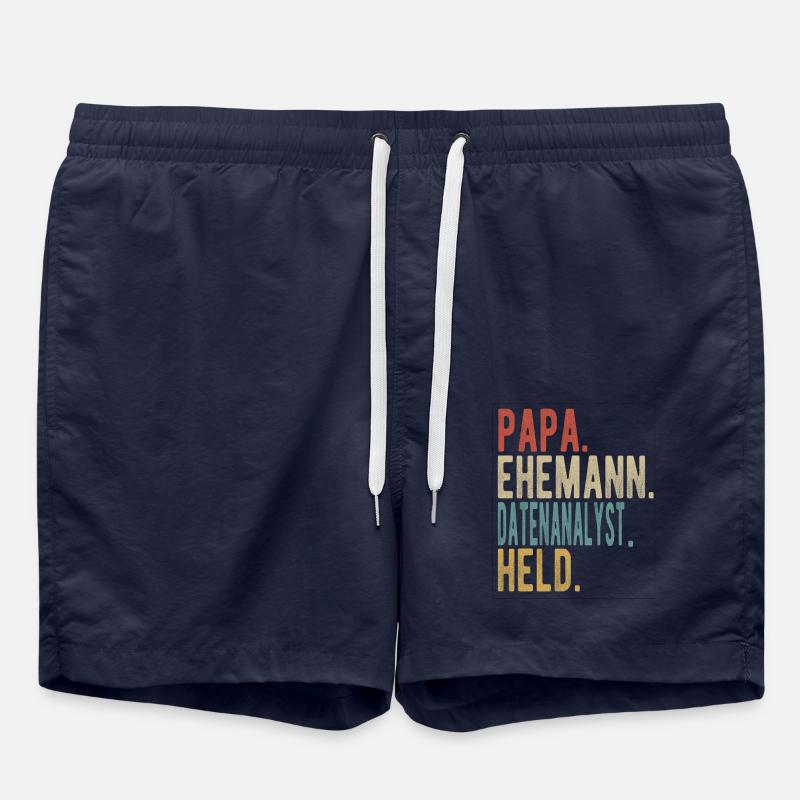 Datenanalyst Papa Ehemann Held - Badeshorts - French Navy