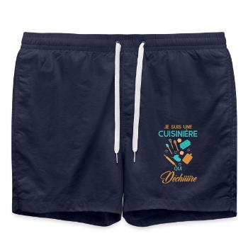 Cuisinière qui déchire - Short de bain - bleu marine - Devant - AI Model Male 185 light (185cm)