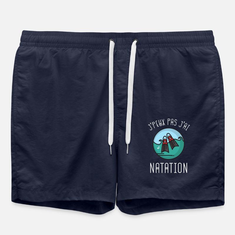 Humour natation nage - Short de bain - bleu marine