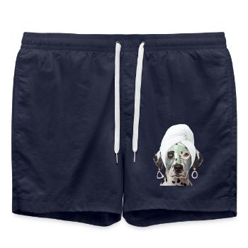 Wellness Dalmatian - Swim Trunks - french navy - Front - AI Model Male 185 light (185cm)